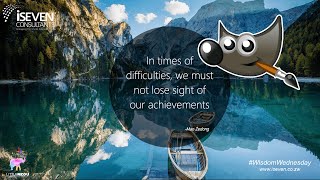 Gimp Tutorial: Creating quick and easy social media post in gimp (simple text/quote on image)