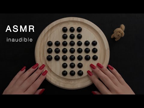 ASMR Wooden Solitaire 🪵 Inaudible Whispers in 4 Languages 