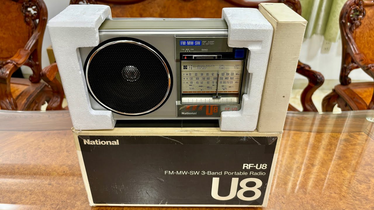National RF-U8 3バンドラジオ　昭和レトロ　アンティーク NATIONAL RF-U8 RF-U8 ラジオ 昭和レトロ 分解 FM⁄AM⁄SW Θ希少