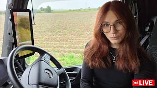 LIVE truck driving with girl driver!