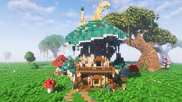 Minecraft How To Build a🍄 Mushroom 🍄House  - House Tutorial : Minecraft