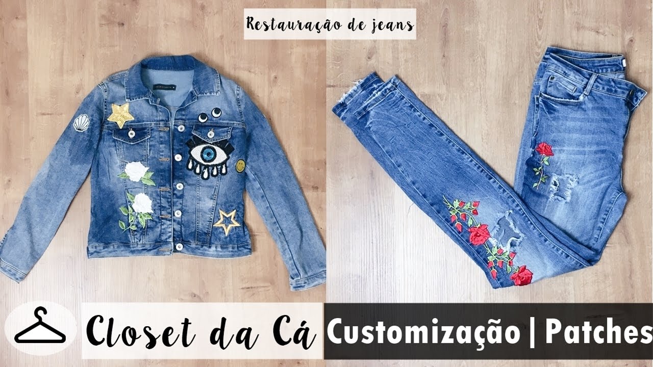 jaqueta jeans customizada com tule
