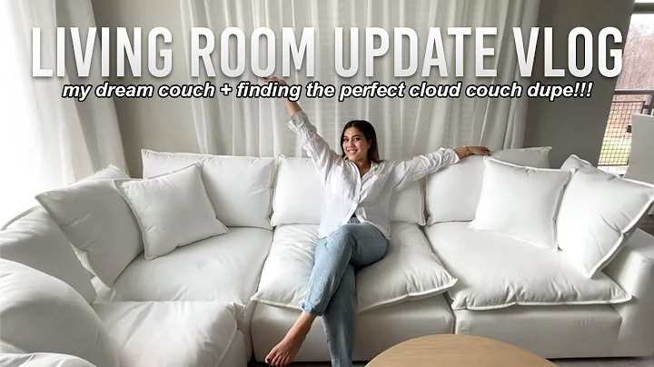 MY DREAM COUCH IS HERE!!! cloud couch dupe + livin...
