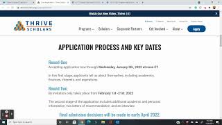 Application Guide: Thrive Scholars screenshot 5