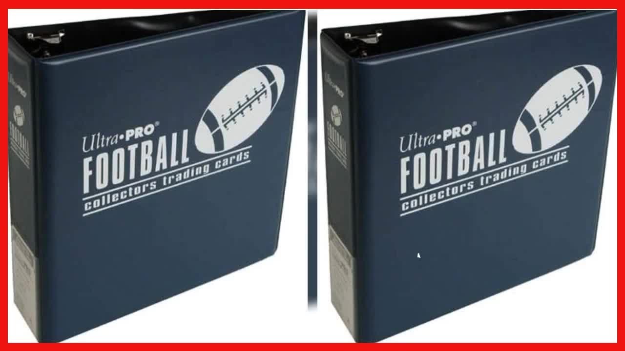 Ultra Pro 3 Album Trading Card Collector Black Ultra Pro 3-Ring Football  Card Binder Album - Black Collector's Binder For Trading Cards Football Card  Album