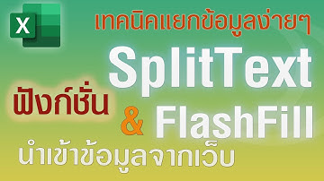 Excel : เทคนิคการแยกข้อมูลง่ายด้วยฟังก์ชั่น SplitText