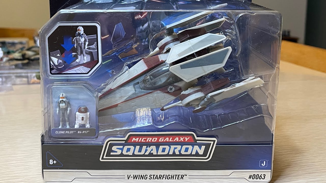 Star Wars Micro Galaxy Squadron Series 3 VWing Starfighter 63 Video
