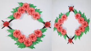 Diy Wall Hanging Craft Idea Origami Flower Rose Home Decor WallmateHomemade Paper Flowers Wall Art
