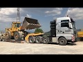 Loading The Caterpillar 980F - Caterpillar 938G And Cat 950G Wheel Loader -Fasoulas Heavy Transports