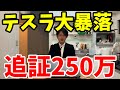 【投資】テスラの株が大暴落！追証250万用意した【米国株】