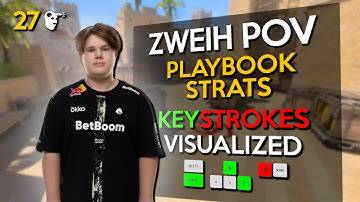 🔥ZWEIH POV IN MIRAGE! (KEYSTROKES VISUALIZED) - FACEIT GAMEPLAY | CS2 POV