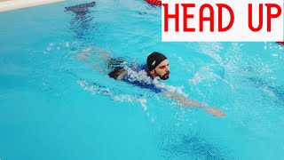 head up freestyle ‍️ تعليم السباحة