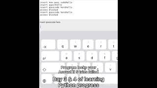 Day 3 & 4 progress of learning python