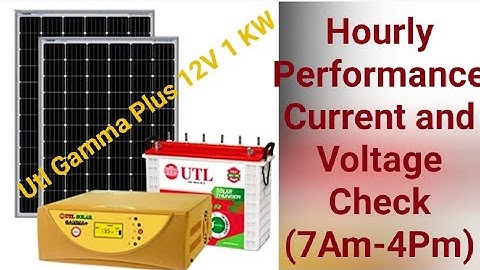 1 Kw Solar System Utl Gamma Plus review | Hourly performance test