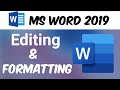 MS Word - Formatting & Editing Text, Paragraph Alignment & Sorting