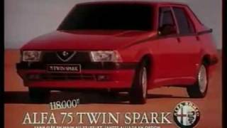 Alfa Romeo 75 Twin Spark spot pubblicitario per la FRANCIA