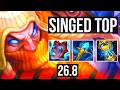 SINGED vs RENEKTON (TOP) | 37K damage | NA Master | 26.8