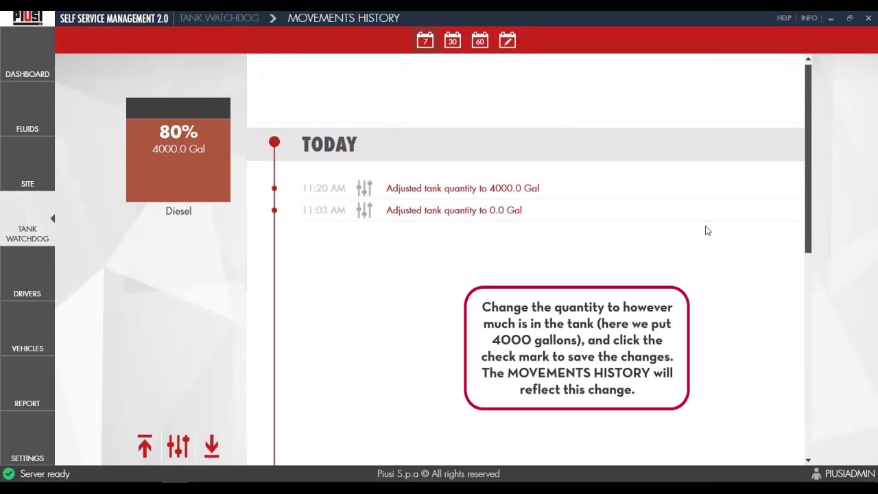 PIUSI | SSM2.0: site Configuration