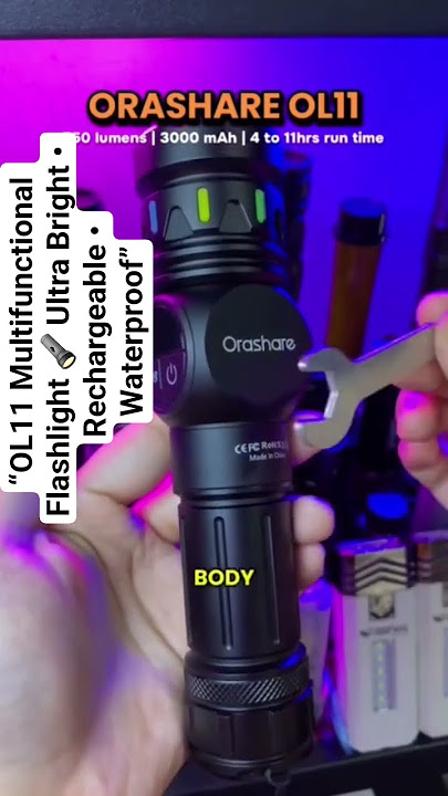 OL11 Multifunctional Flashlight 🔦 Ultra Bright • Rechargeable • Waterproof #shopee