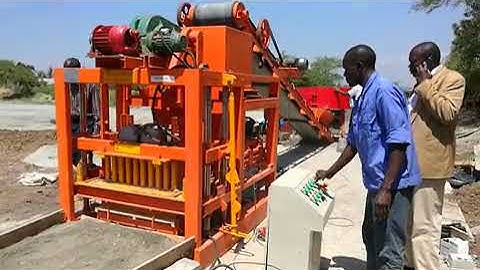 Kenya QTJ4-26C 6inch solid brick making machine semi automatic hollow block production machine China