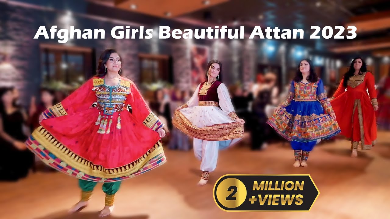 Afghan Girls Beautiful Attan Dance in Wedding 2023  Axmedia  4K