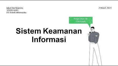 Praktikum Sistem Keamanan Informasi - Tutorial Pengecekan File (Checksum)