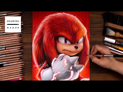 Drawing Sonic the Hedgehog 2 - Knuckles [Drawing Hands]