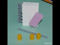 How to Build a Notebook, Eraser, and Pencil with #lego pieces.