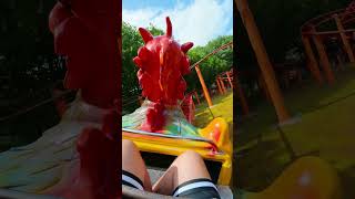 Drachen-Achterbahn im Tier- und Freizeitpark Thüle #tierparkthüle #achterbahn #freizeitpark #shorts