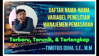 Dartar Nama-Nama Variabel Skripsi Pemasaran