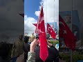 Sarıyer meydan da çelenk töreni öncesi saygı duruşu🇹🇷 #23nisanulusalegemenlikveçocukbayramı