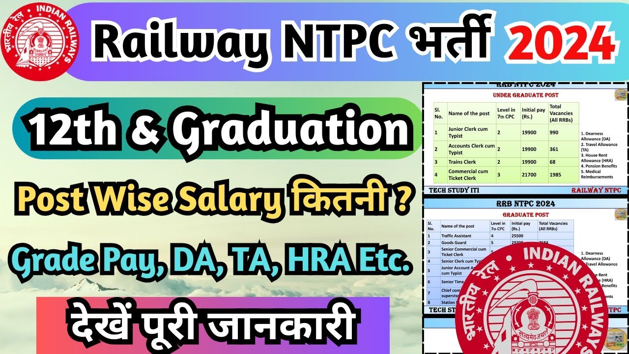 RRB NTPC Post Wise Salary Detail Railway NTPC 2024 Railway NTPC RRB NTPC Post Wise Salary Detail Railway NTPC 2024 Railway NTPC