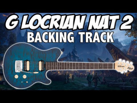G Locrian Natural Two Guitar Backing Track | Rock Style