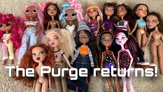 THE GRAND DOLL COLLECTION PURGE RETURNS downsizing my collection! | Lizzie is bored vlog