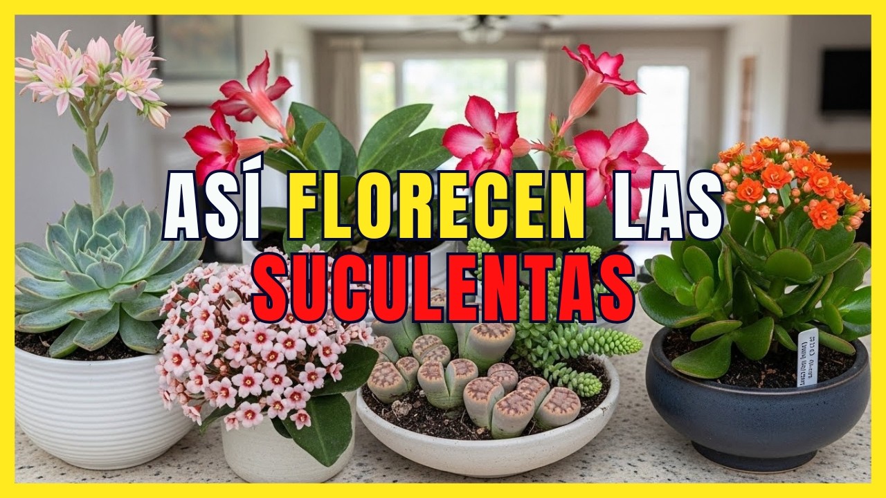7 SUCULENTAS con las FLORES mas Hermosas del MUNDO