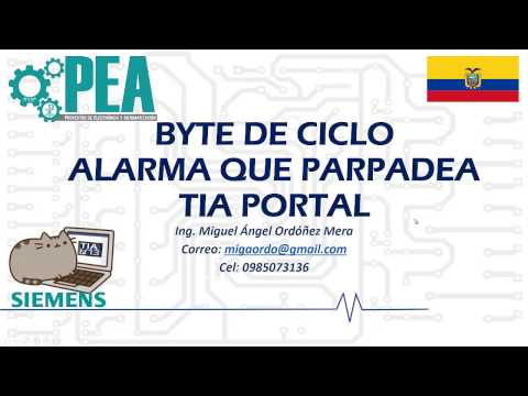 TIA Portal 5: Byte de ciclo, alarma que parpadea