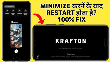 Bgmi Minimize Karne Par Restart  Hota Hai | Bgmi Minimize Restart Problem