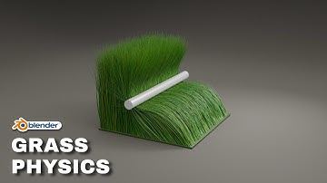 Hair particle physics in blender | Grass Physics | Satisfying animation