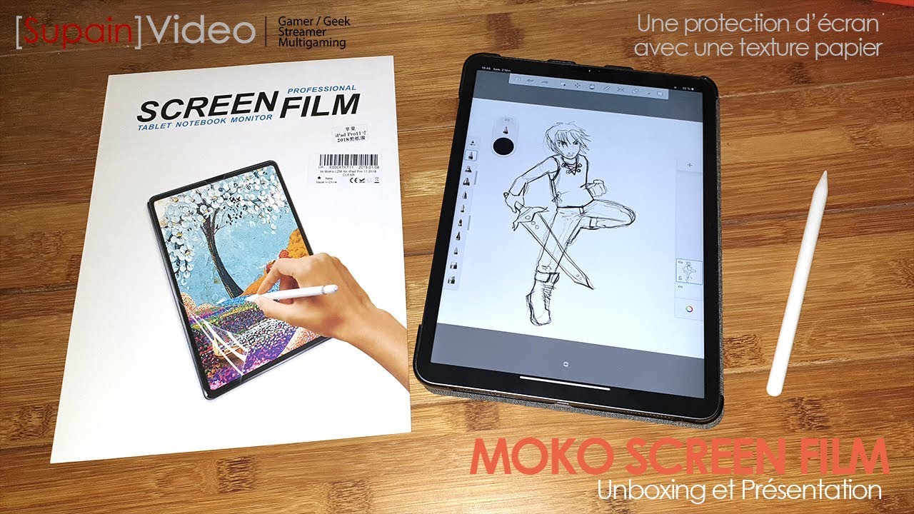 MOKO SCREEN FILM Protection d'écran pour iPad Pro 11 texturée comme du  papier 