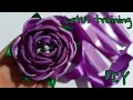 Diy  how to make ribbon flowerhow to make lotus flower with ribbon how to make petal with lighter