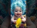 Cute Baby Mermaid Adventure 🧜♀️ @AxibooCartoon #cartoon #kids #usa #toon #ocean #baby #shorts #ai