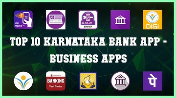 Top 10 Karnataka Bank App Android Apps