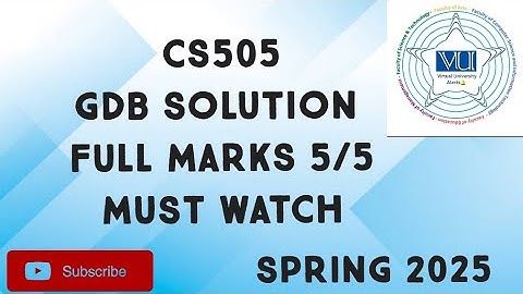 Cs505 GDB Solution Spring 2025 | cs505 gdb solution 2025 | cs505 gdb solved spring 2025