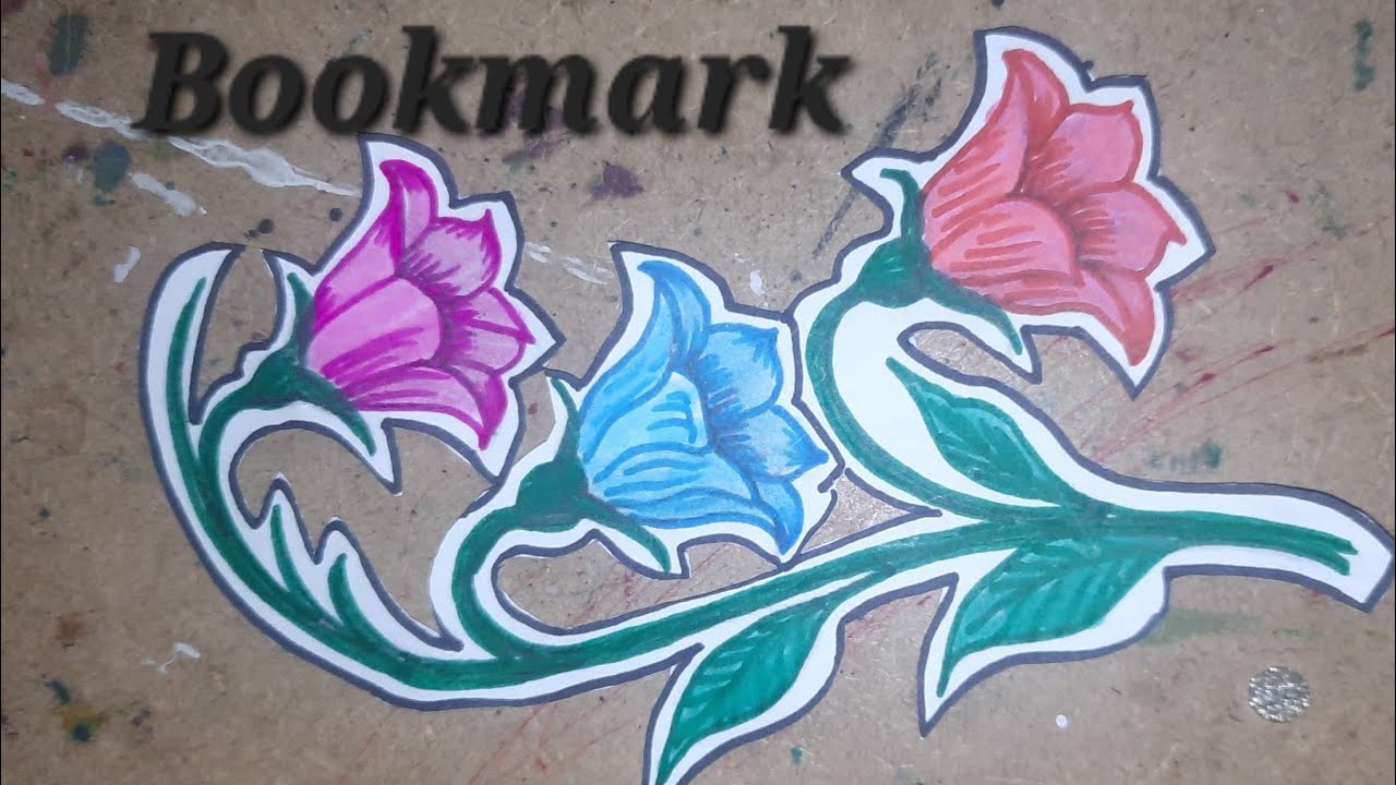 How to make bookmark drawing||bookmark making video||ideafor bookmark||how male bookmark with paper