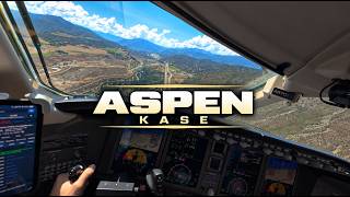 8K | Maximum Tailwind Summer Landing at Aspen | Challenger 350