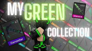 HOW BIG is my MM2 INVENTORY? (Biggest green collection?) | Roblox Murder Mystery 2