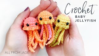 BEGINNER FRIENDLY  Crochet baby jellyfish tutorial *NO SEWING REQUIRED* (step by step) RIGHTHANDED