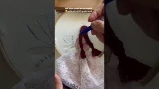 #hairembroidery  tutorial for begginers #bi#embroiderytutorialforbeginners #تطريز شعر للمبتدئين