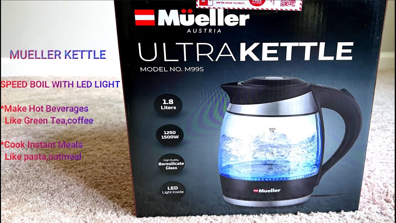 Mueller Austria Ultra Kettle: Model No. M99S - 1500W Electric Kettle with  Speedb