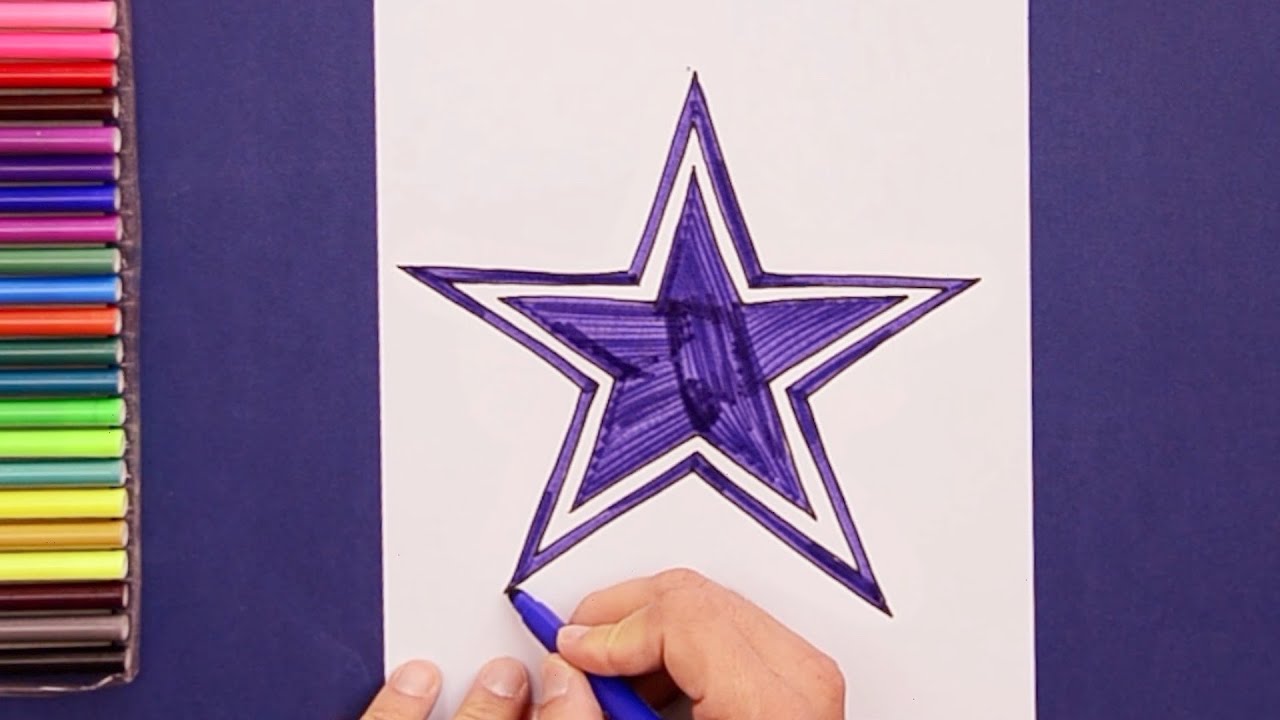 how to draw the dallas cowboys star
